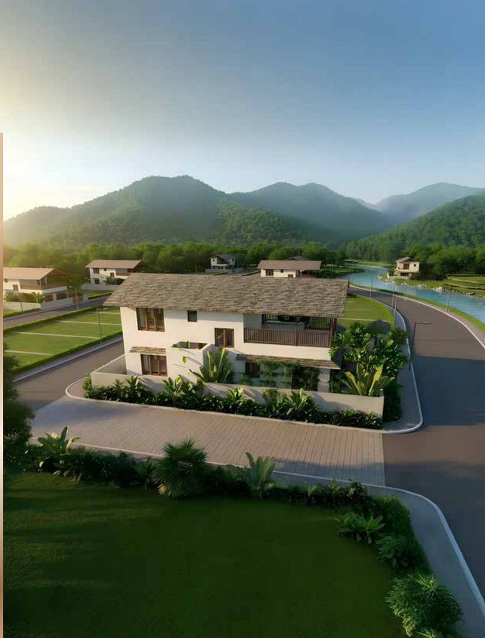Representative home on a corner plot at Green Echoes
