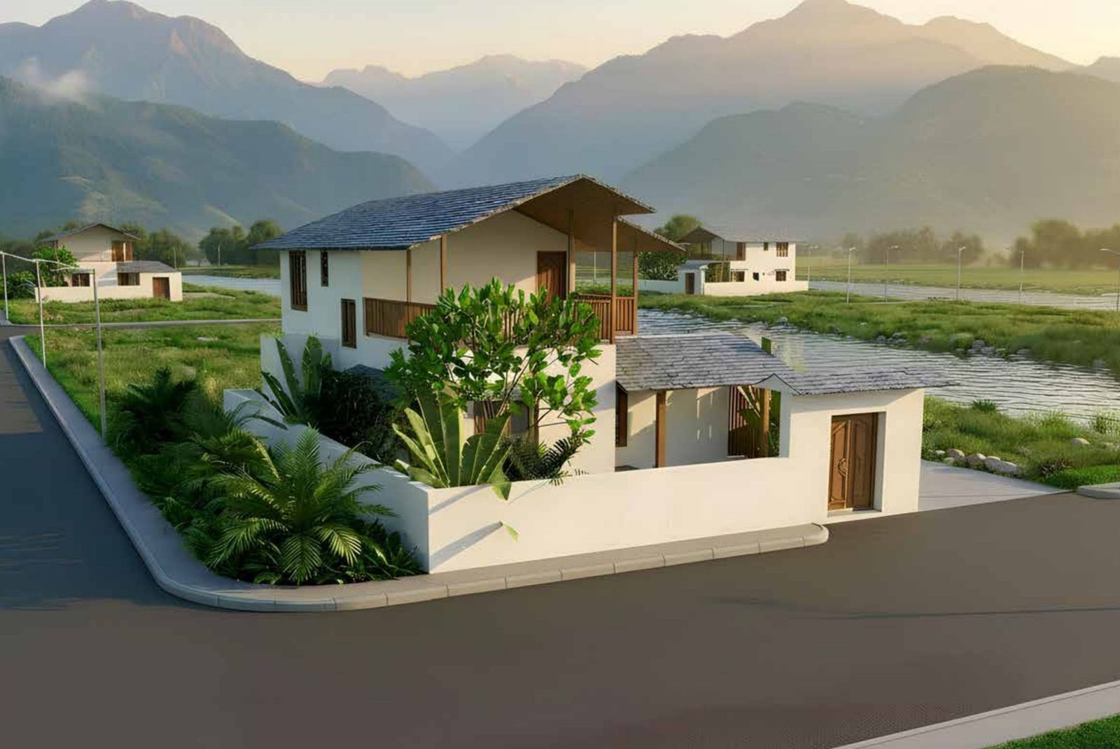 Representative villa at Green Echoes with mountain views, Hadshi